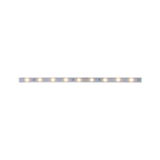 Long LED light strip with warm white lights in transparent casing for modern interior lighting
