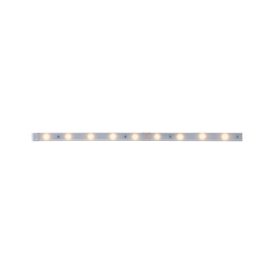 Lange LED-Lichtleiste mit warmweißen Leuchtpunkten in transparentem Gehäuse für moderne Raumbeleuchtung