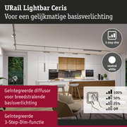 URail Lightbar Ceris witte plafondlamp met 3-staps dimfunctie voor gelijkmatige basisverlichting