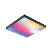 Plafonnier carré avec cadre noir et lumière LED multicolore pour un éclairage moderne d’intérieur