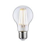 LED light bulb with clear glass and warm white light for energy-efficient lighting
