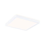 Square white LED ceiling light made of plastic for modern room lighting