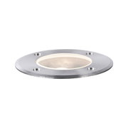 Ronde inbouwarmatuur van geborsteld roestvrij staal met mat glas voor LED-verlichting