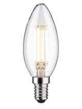 Clear LED candle bulb with E14 base for energy-efficient lighting solutions