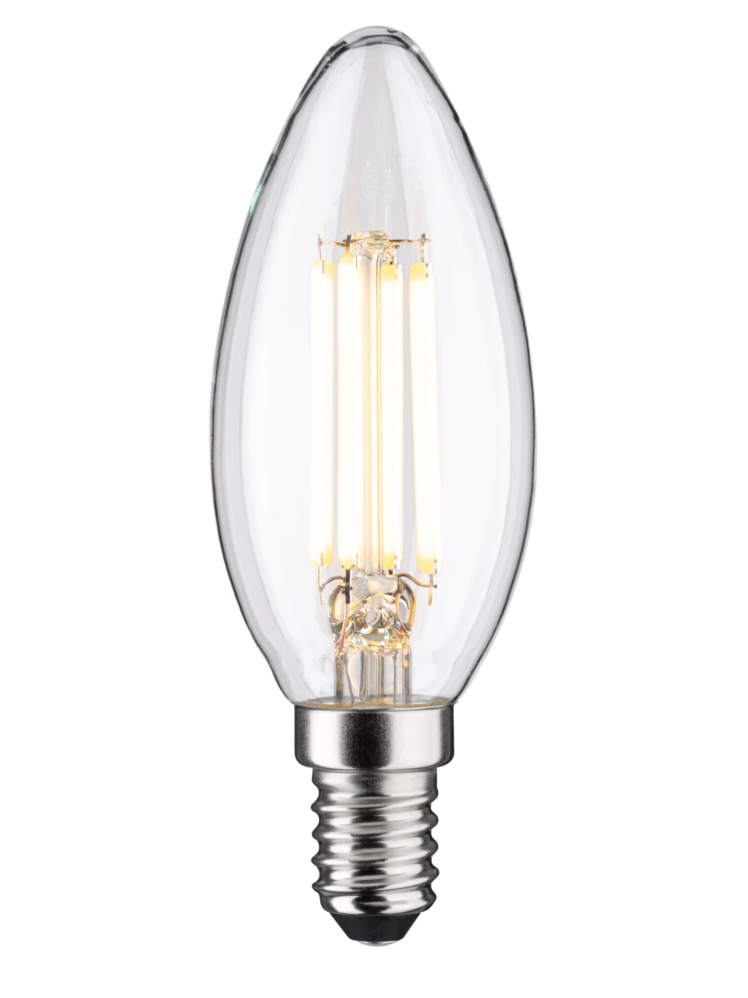 Efficient-Line Filament 230V LED Kerze E14 840lm 4W 3000K Klar Klarer LED-Leuchtmittel in Kerzenform mit E14-Fassung für energiesparende Beleuchtung