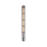Long LED bulb in clear glass with warm white light for decorative lighting solutions
