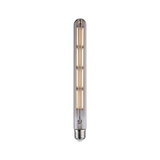 Long LED bulb in clear glass with warm white light for decorative lighting solutions