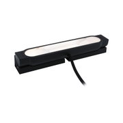 Lampe LED noire avec diffuseur blanc allongé et câble pour éclairage intérieur moderne