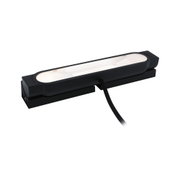 Lampe LED noire avec diffuseur blanc allongé et câble pour éclairage intérieur moderne