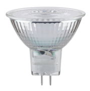 Klar MR16 halogenpære med glas og to metalstifter til LED-erstatningsbelysning