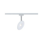 Moderner weißer LED-Deckenstrahler mit verstellbarem Kopf und Metallstange für Wohnräume