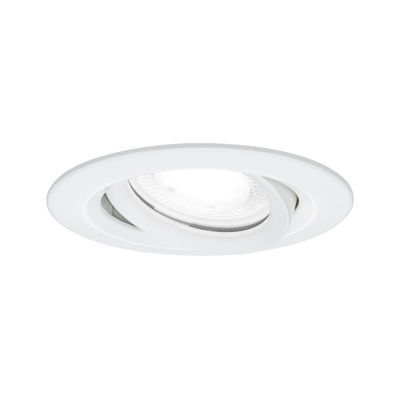 Spot encastré LED blanc en plastique avec tête orientable pour un éclairage flexible