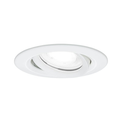 White LED recessed spotlight made of plastic with adjustable head for flexible lighting solutions