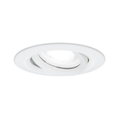White LED recessed spotlight made of plastic with adjustable head for flexible lighting solutions