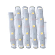 Flexibler LED-Lichtstreifen mit weißen LEDs und selbstklebender Rückseite für vielseitige Beleuchtung.