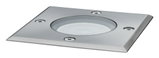 Spot LED encastré carré en acier inoxydable brossé argenté pour éclairage extérieur