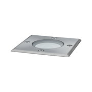 Vierkante inbouw LED-vloerspot van geborsteld roestvrij staal zilver voor buitenverlichting