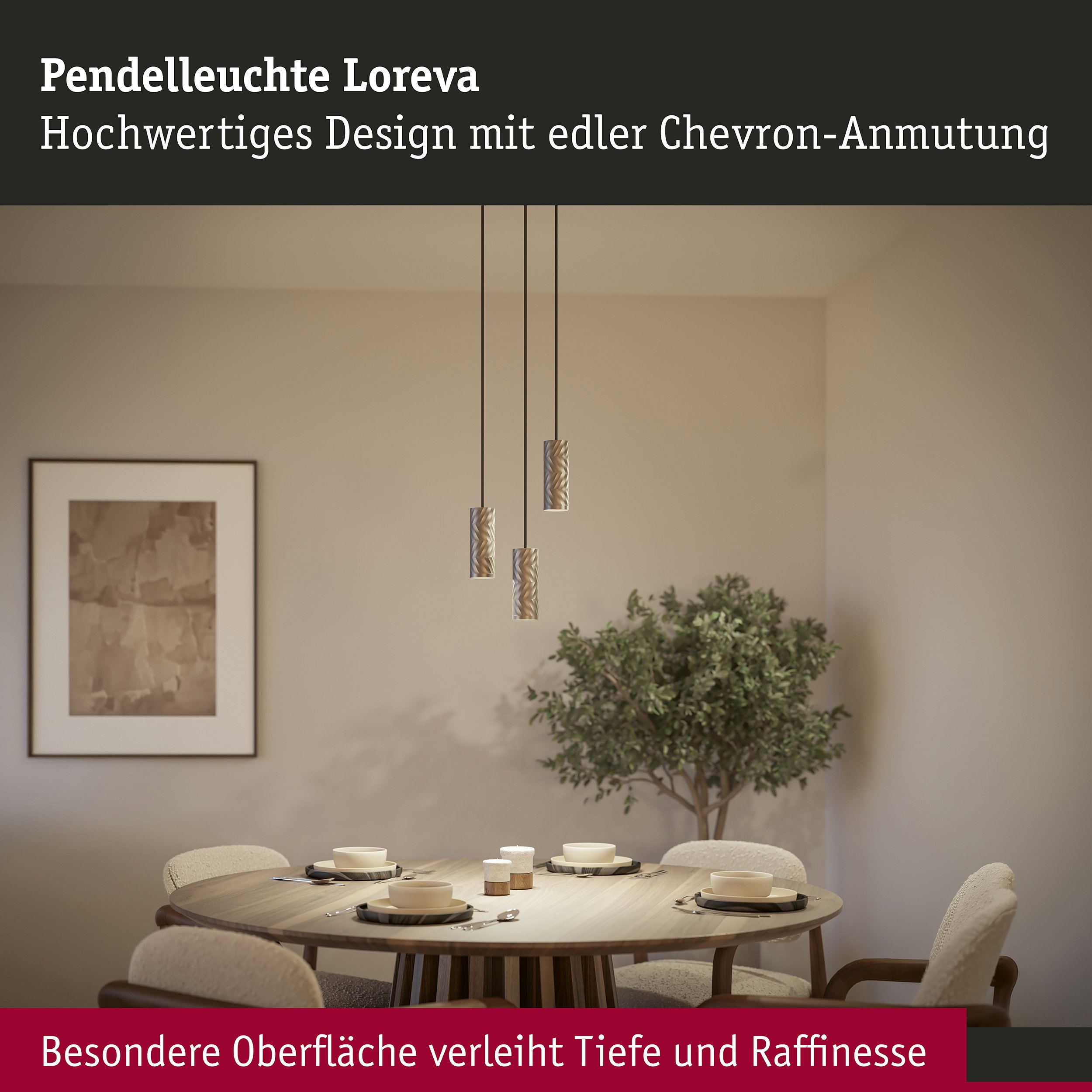 Pendelleuchte Loreva GU10 max. 10W Titanium Metall