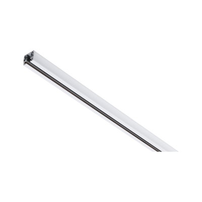 Profil en aluminium blanc pour bande LED avec rail noir, accessoire d'éclairage moderne