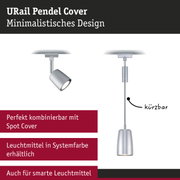 URail Pendel Cover in silber mit minimalistischem Design für moderne Schienensysteme
