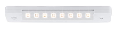 Lumière LED blanche sous meuble avec huit LED blanc chaud et détecteur de mouvement pour éclairage économique