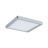 Plafonnier carré en aluminium argenté avec diffuseur blanc pour éclairage moderne