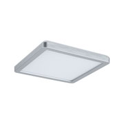 Quadratische LED-Deckenleuchte mit silbernem Aluminiumrahmen und weißem Diffusor für moderne Beleuchtung