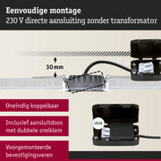 Montagehandleiding voor 230 V directe aansluiting zonder transformator met aansluitdoos en snelklemmen