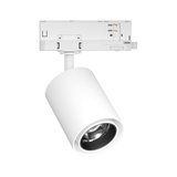 Moderner weißer LED-Strahler aus Metall für Schienensysteme, dimmbar und schwenkbar