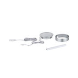Ensemble de spots LED encastrés ronds argentés avec diffuseur blanc et câble pour éclairage intérieur