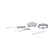 Ensemble de spots LED encastrés ronds argentés avec diffuseur blanc et câble pour éclairage intérieur