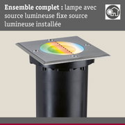 Lampe LED encastrée en acier inoxydable avec lumière changeante pour éclairage extérieur