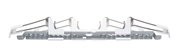 Metal bracket with white plastic clamps and springs for secure mounting and fixing