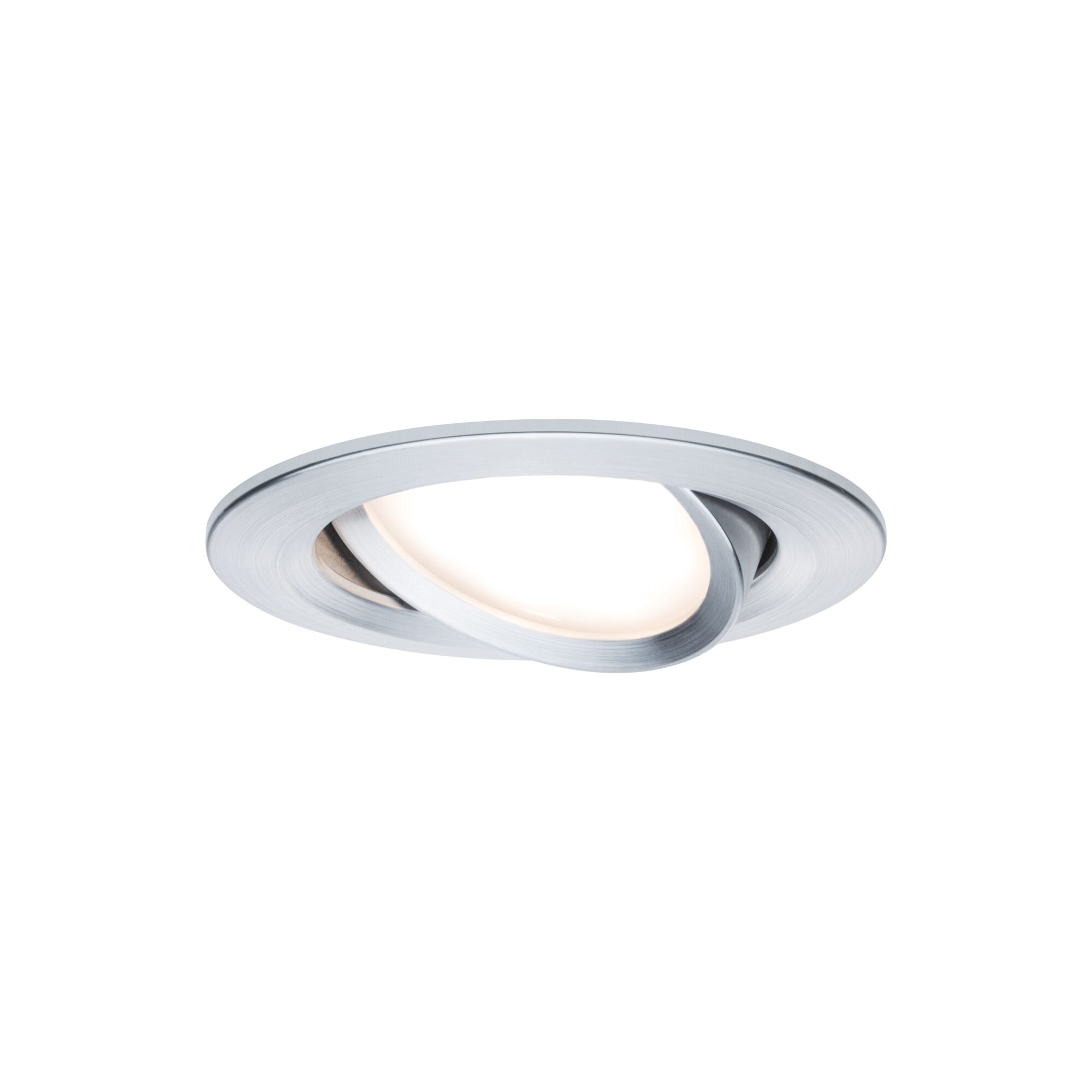 LED-inbouwlamp 3-Step-Dim Nova Coin Basisset zwenkbaar rond 84mm 50° Coin 3x6W 3x470lm 230V dimbaar 2700K Alu gedraaid