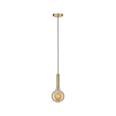 Suspension moderne en laiton avec câble noir et ampoule à lumière blanche chaude pour intérieur
