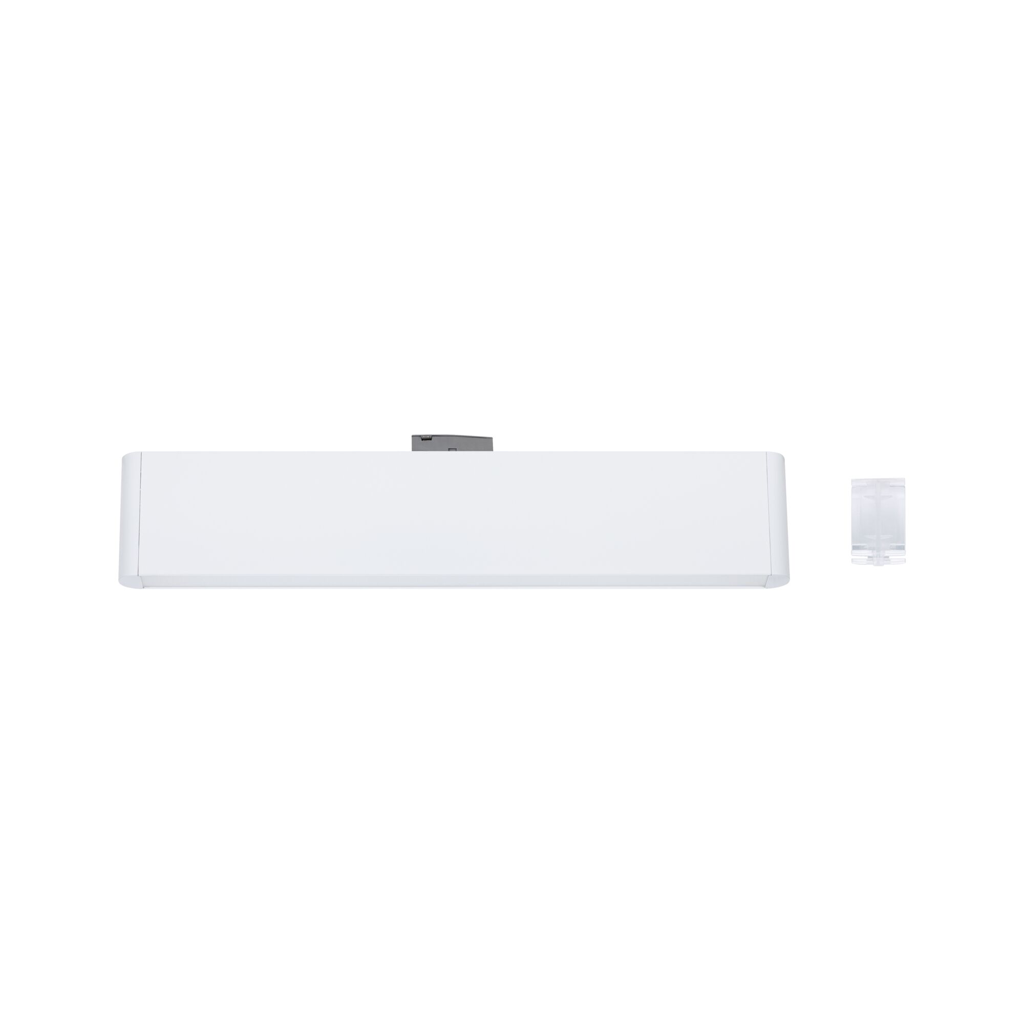 White plastic LED wall light with clear cover for modern indoor lighting solutions