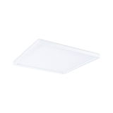 Flat square white LED ceiling panel made of plastic for modern room lighting