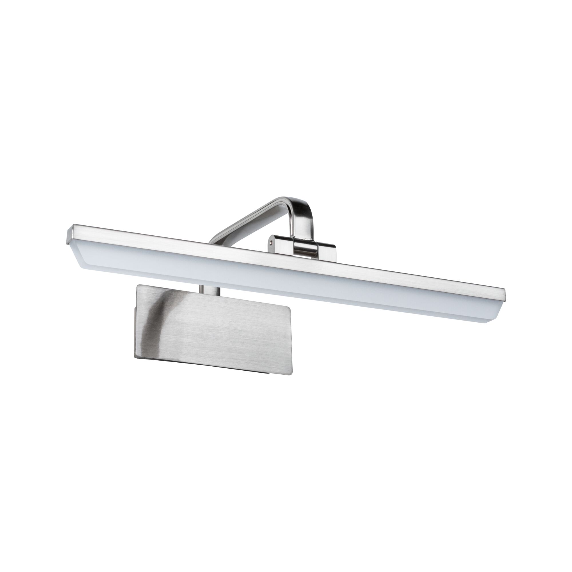 Applique LED moderne en acier inoxydable brossé argenté pour montage mural intérieur