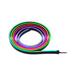 Bunter LED-Lichtstreifen mit schwarzem Gehäuse, flexibel und mehrfarbig für moderne Raumbeleuchtung