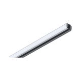 Profilé aluminium argenté long avec diffuseur blanc pour bandes LED, solution d'éclairage moderne