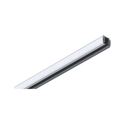 Profilé aluminium argenté long avec diffuseur blanc pour bandes LED, solution d'éclairage moderne