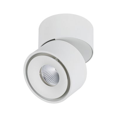 Witte metalen LED-plafondspot met verstelbare kop voor moderne binnenverlichting