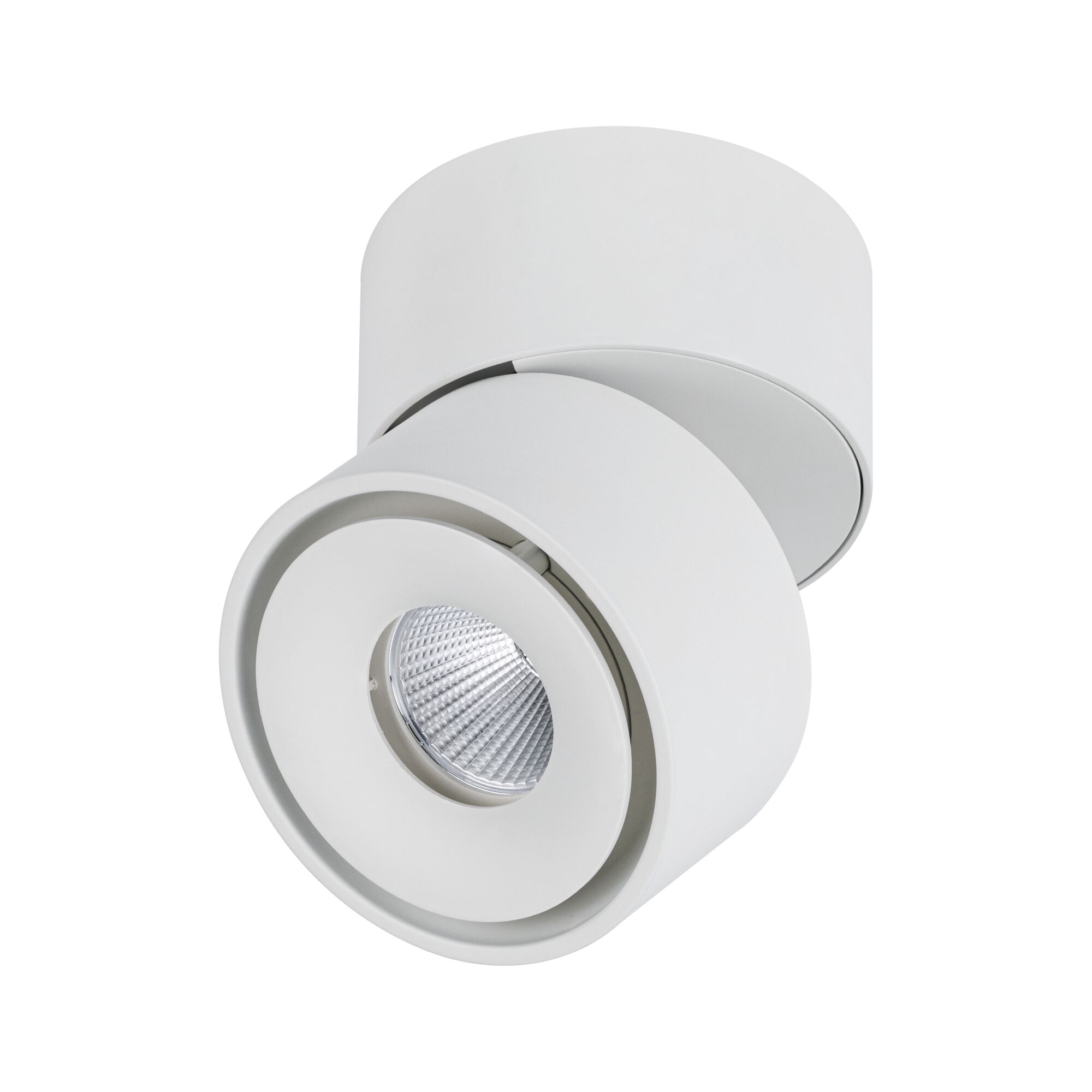 Hvid metal LED-loftspot med justerbart hoved til moderne indendørs belysning