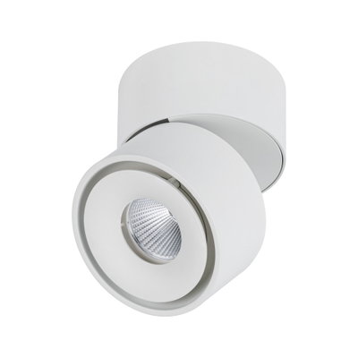 Weißer LED-Deckenstrahler aus Metall mit schwenkbarem Kopf für moderne Innenbeleuchtung
