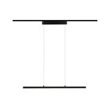 Suspension LED noire en métal au design fin avec éclairage dimmable pour intérieurs modernes