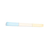 Long LED light panel with color change from blue to warm white made of plastic for modern room lighting