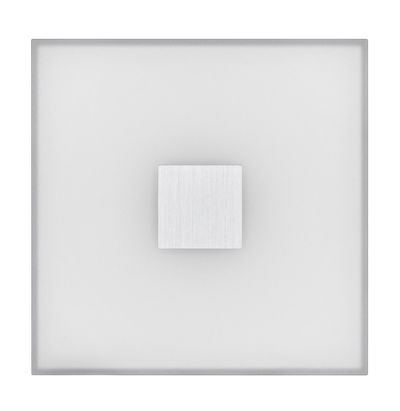 Square ceiling light with frosted glass and silver aluminum center for modern home lighting