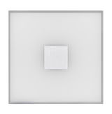 Square ceiling light with frosted glass and silver aluminum center for modern home lighting