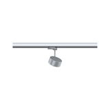 Modern silver metal LED track spotlight for flexible indoor lighting solutions