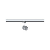 Moderner silberner LED-Schienenstrahler aus Metall für flexible Beleuchtung im Innenbereich